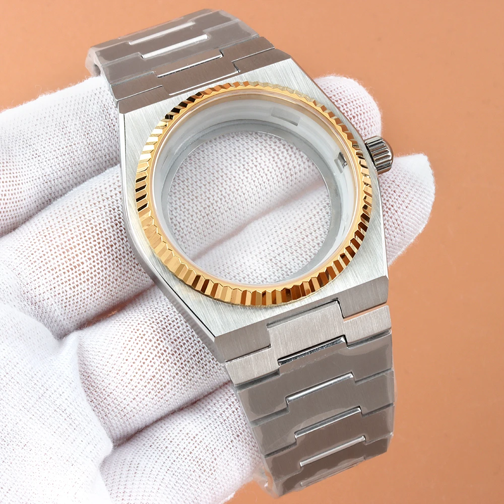 

40mm Case with 316L Solid Stainless Steel Bracelet Fit Seiko NH35 NH36 Automatic Movement Sapphire Glass Super Player Watch Case