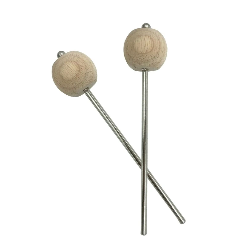 Natural Wooden Drum Pedal Beaters Sturdy Build for Professional Drummers Practice