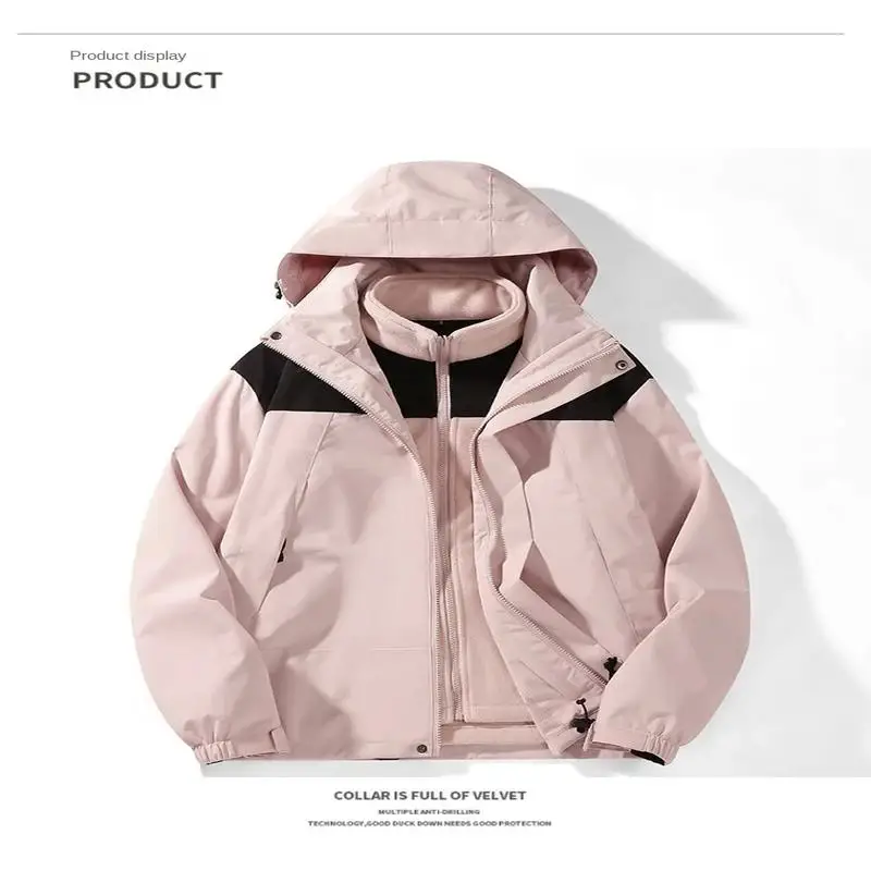 Outdoor Windproof Waterproof Warm Breathable Wear-resistant Jacket For Autumn Winter Outdoor Sports Hiking Couple's Jacket