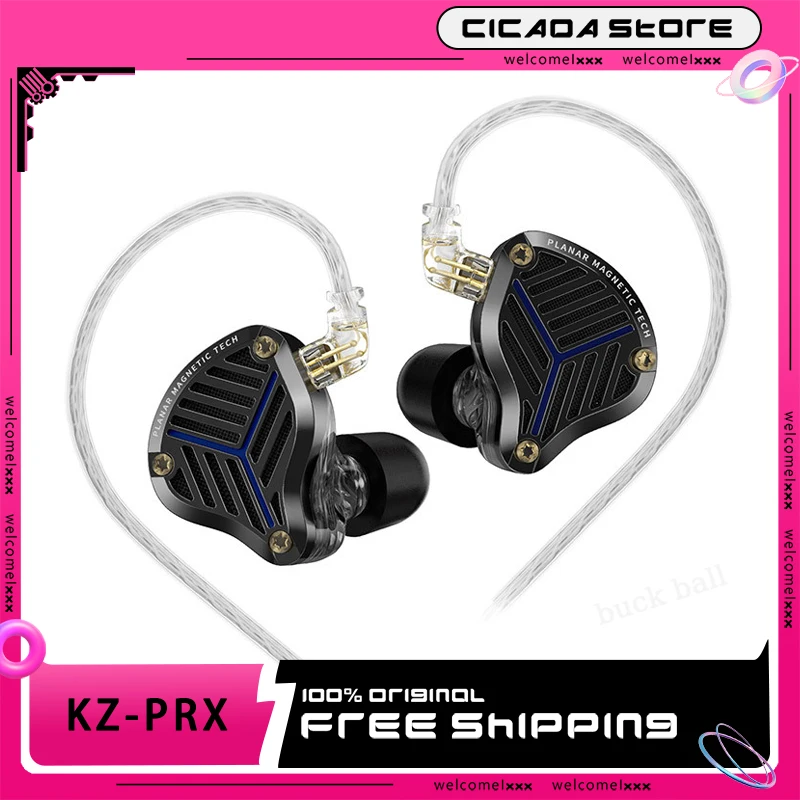 

Kz Prx Wired Earphones Hifi Planar Driver Music Headphones Bass Monitor Earbud Sport Headset Pc Accessories Gamer Customize Gift