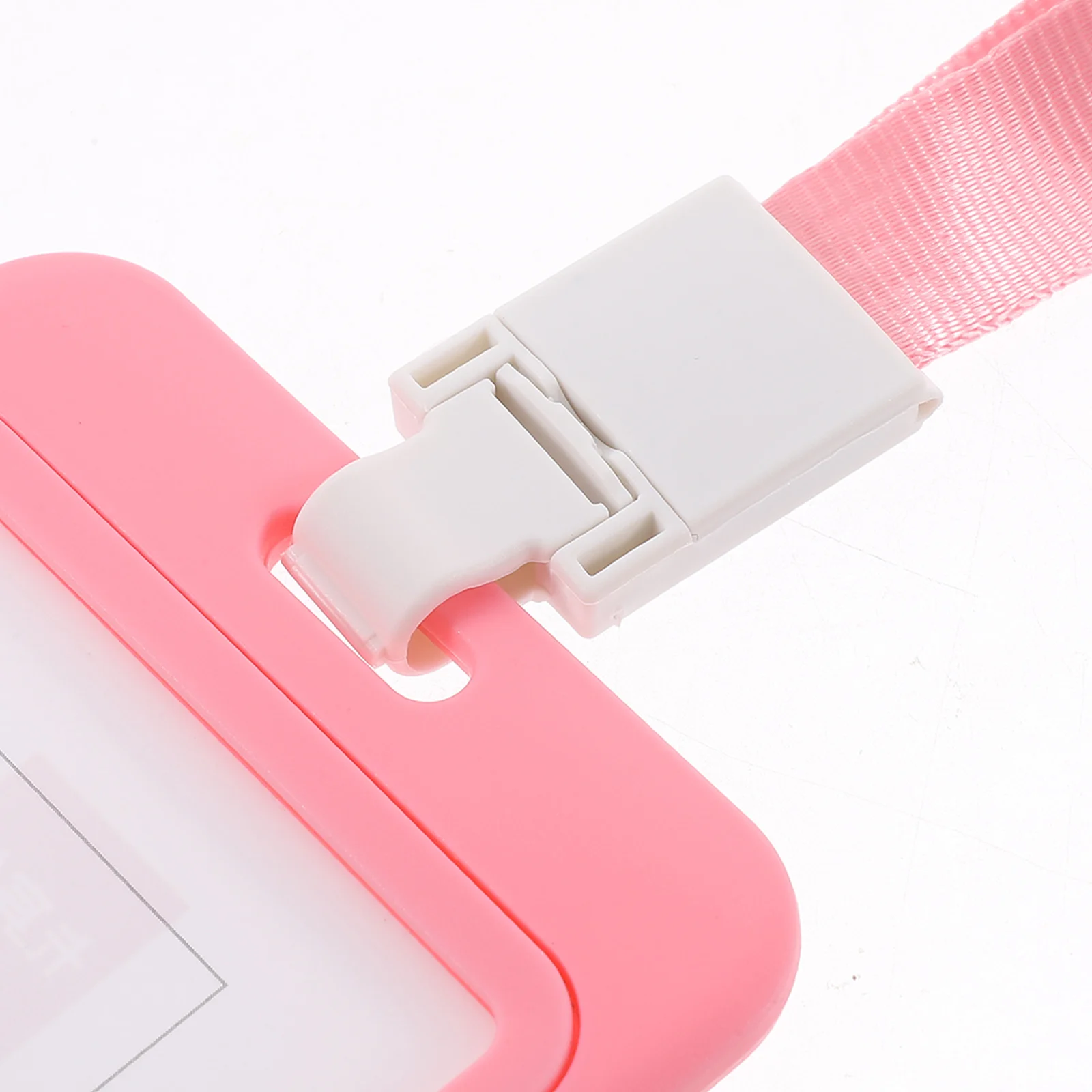 

Badge ID Card Holder Plastic Lanyard Card Sleeve Protective School Bus Cards Cover Student Teachers Use Chest Badge