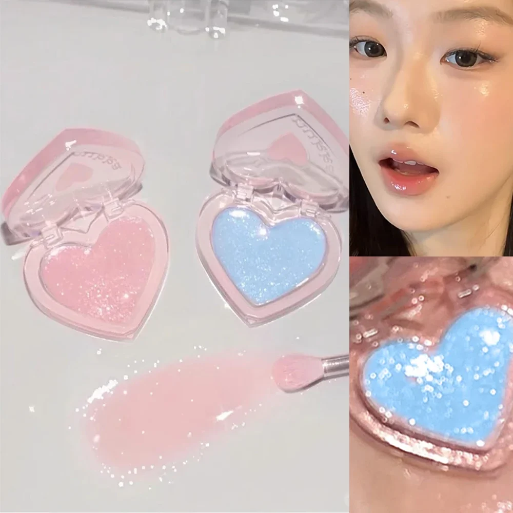 พาเลทท์ไฮไลท์เตอร์สีชมพูพีชเนื้อผงไฮกลอส แต่งหน้าคอนทัวร์หน้าแบบเจลลี่บลัชออน ให้ผิวหน้าเปล่งประกาย กระจ่างใส เปล่งรุ่งริบ