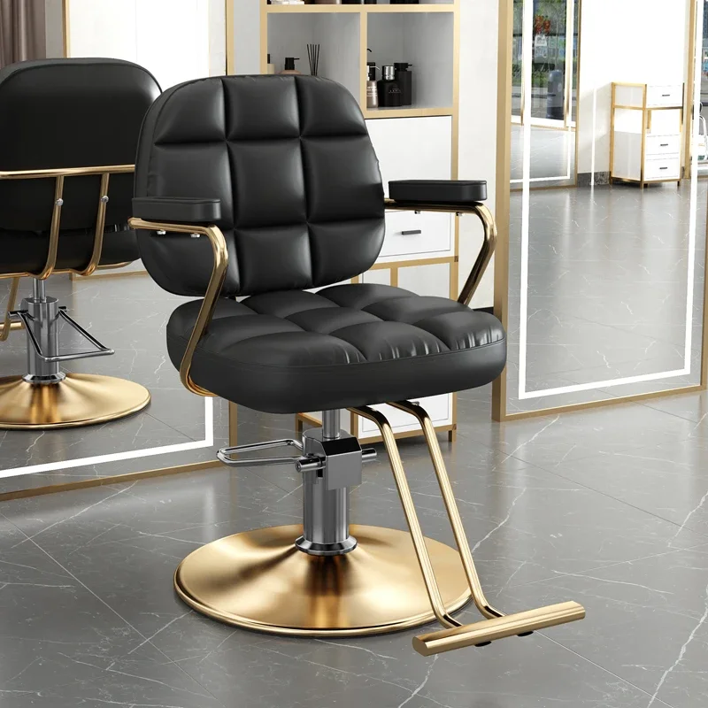 

Stylist Barber Chair Esthetician Stool Reclining Counter Armchairs Lounge Cheap Simple Barber Shop Chair Stuhl Saloon Furniture