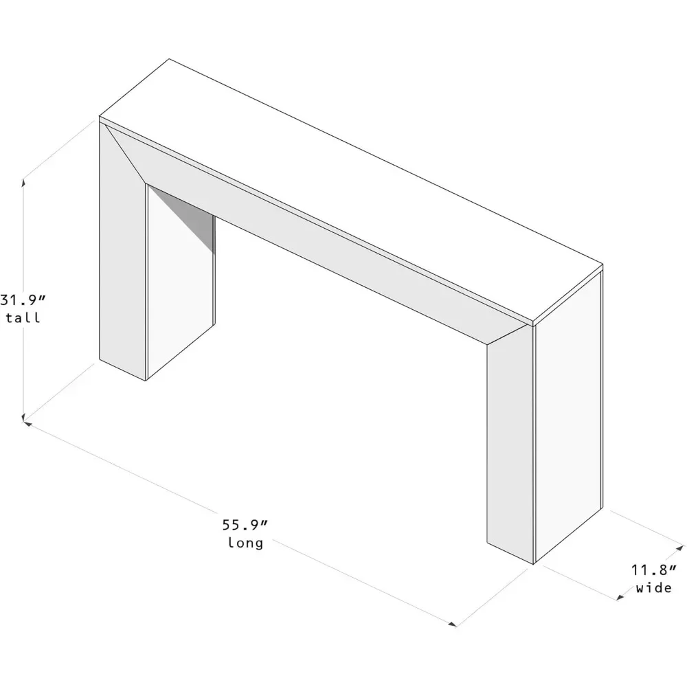 BestsellerBestsellerBestsellerBestsellerModern Essential plank+beam grand console table, 56 inch solid wood modern sofa table, n