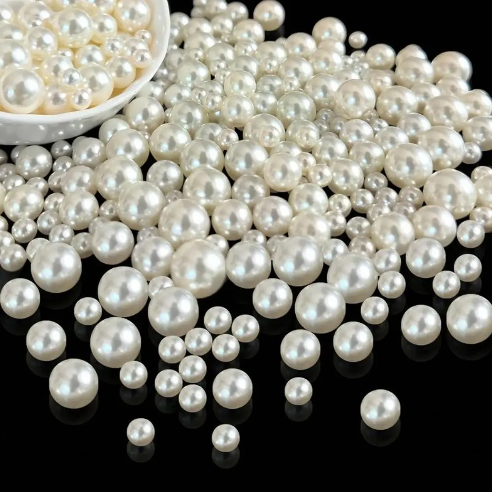 20-300Pcs White 3-14mm Imitation Pearls High Gloss Round Shape ABS Pearl Beads With Hole Craft Pearl Beads DIY Jewelry Making