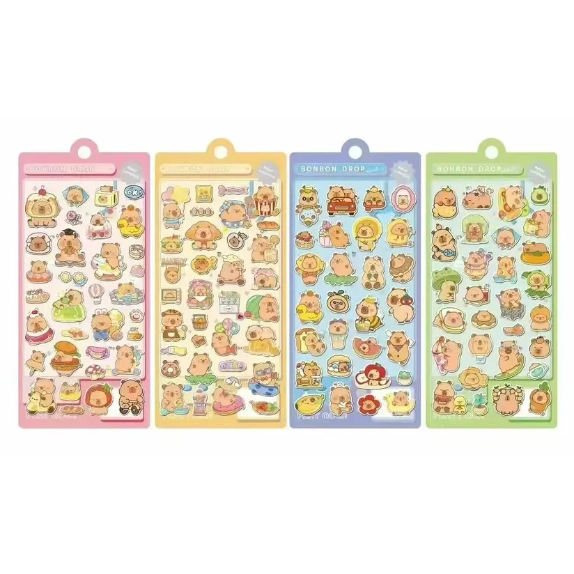 Lindo Sanrio dibujos animados Kuromi My Melody Cinnamoroll 3D pegatinas tridimensionales en relieve decoración del teléfono móvil regalo de vacaciones