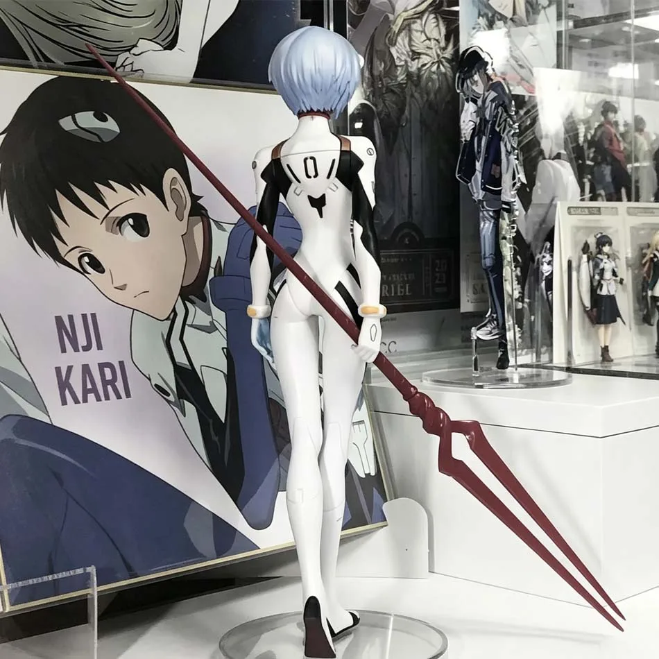 Hot Exquisite Ayanami Rei Action Figure Spear Of Longinus Neon Genesis Evangelion EVA Anime PVC Collectible Ornament Desk Decor - view 4