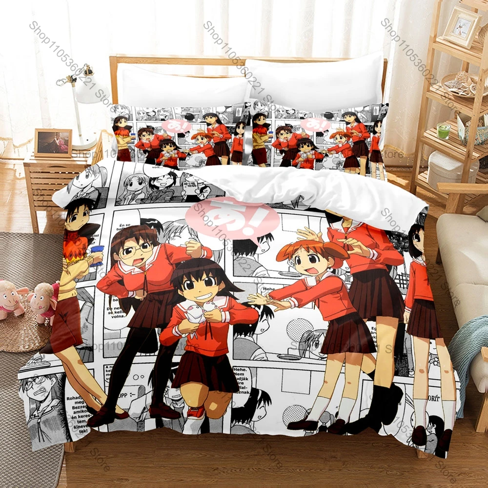 Azumanga Daioh Chiyo Sakura Tomo Duvet Cover Set 1 Duvet Cover + 2 Pillowcases Slice Of Life Anime Bed Linens Gift Home Textile