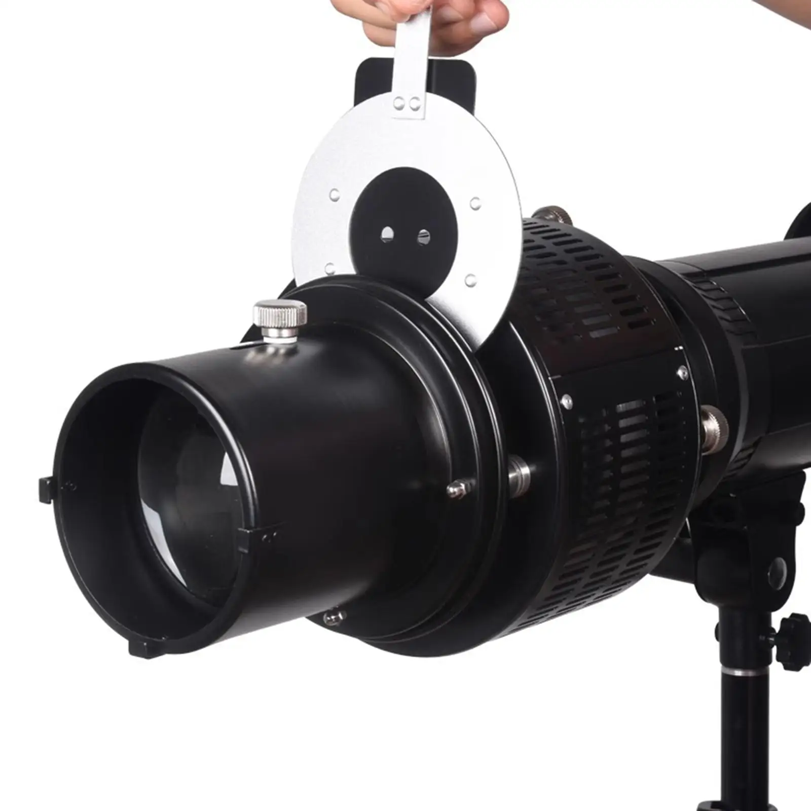 Photo Optical Condenser Mount Flash Adapter Special Effects Adjustable Conical Lens for Theatrical Effects Studio Camera Outdoor