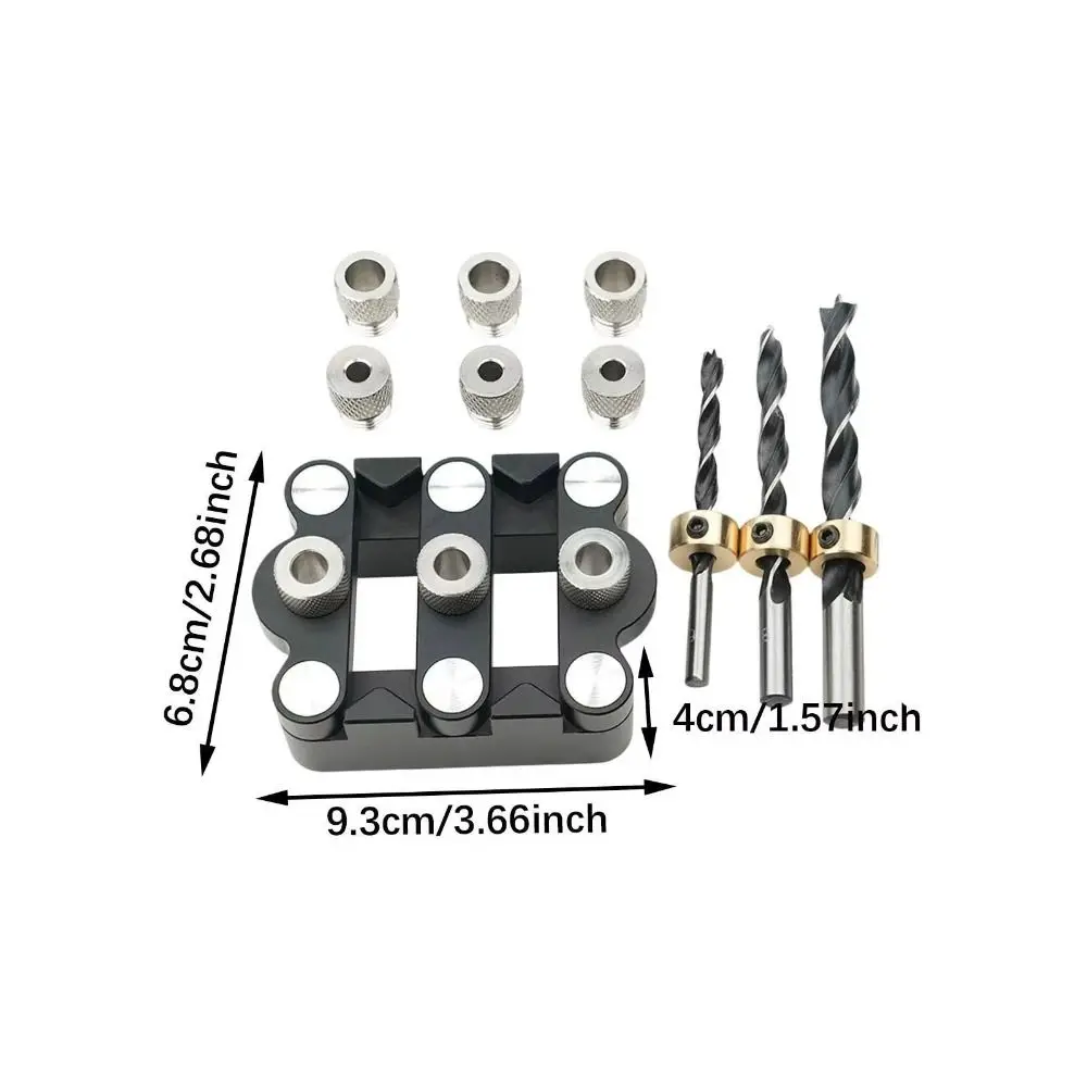 Precision Woodworking Center Locator 6/8/10mm Puncher Wood Panel Joints Fast Straight Holes Punching Locator Carpentry
