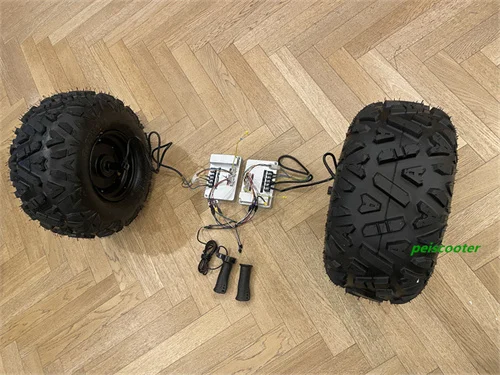 Two drive,18 inch off-road tire wheel hub motor dual drive system brushless motors go kart four-wheel scooter design phub-18ee