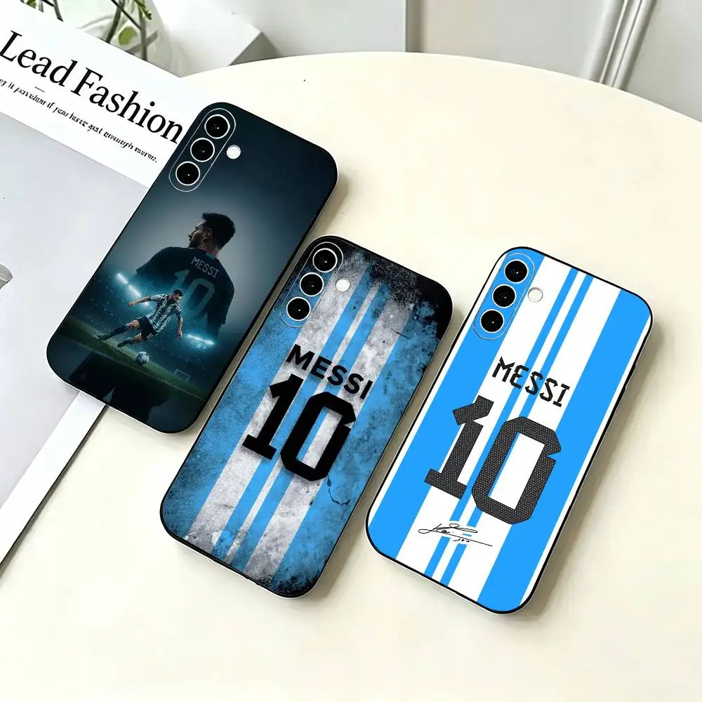 GOTA Messi Football Superstar Black Soft Silicone Phone Case for Samsung A73 20,21,22,31,32,52,53,72