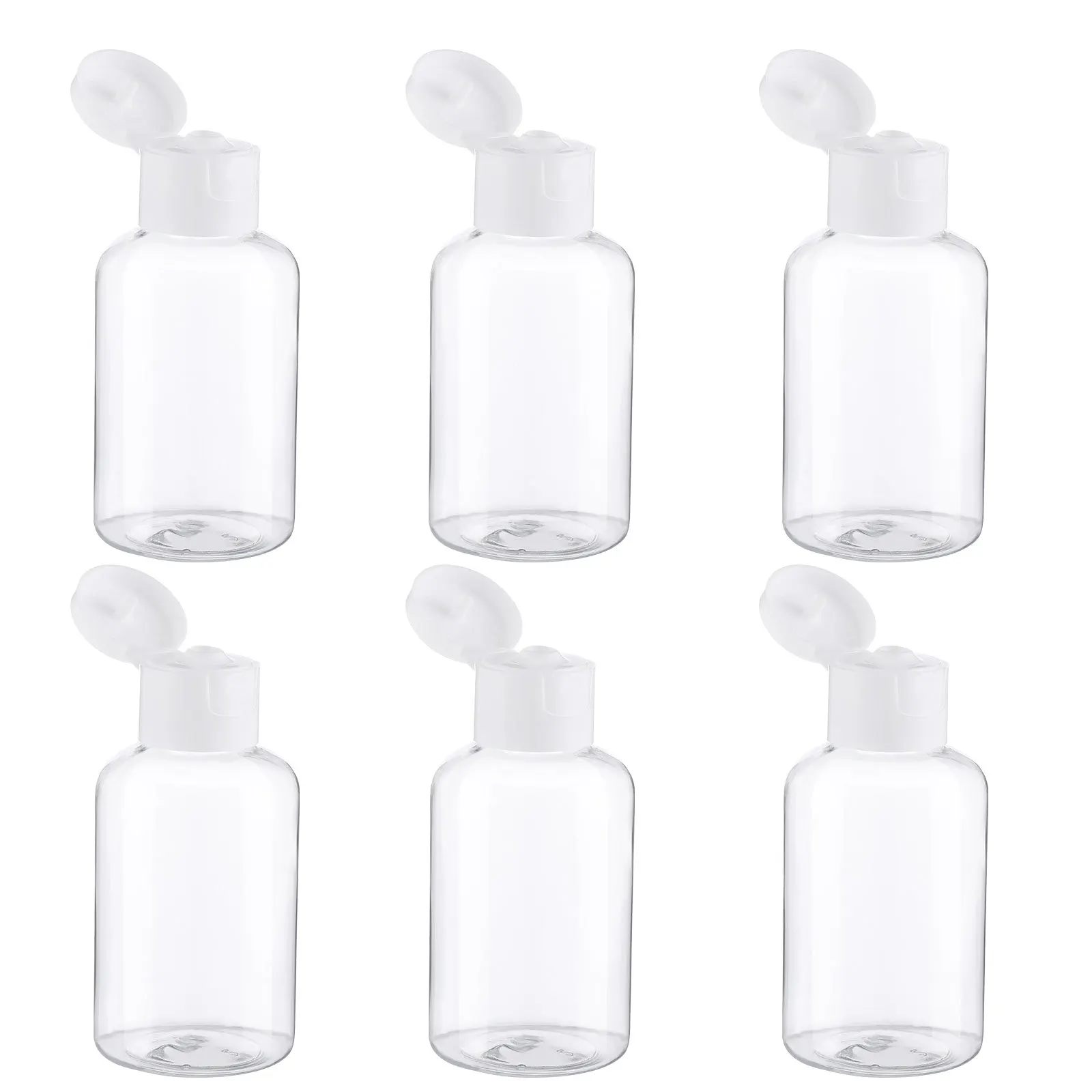 

6Pcs Portable Travel Bottles Refillable Plastic Empty Bottles for Liquid Shampoo Lotion Body Wash Travel Containers
