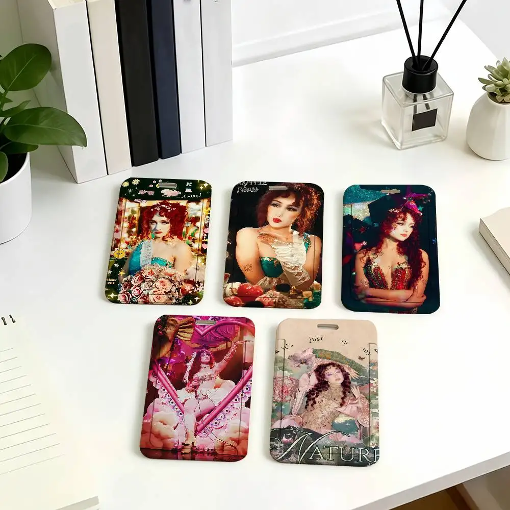 Singer Chappell Roan Card Holder Corporate Business Work Badge Holders Uisex Credit Bus Daily Commute ID Case