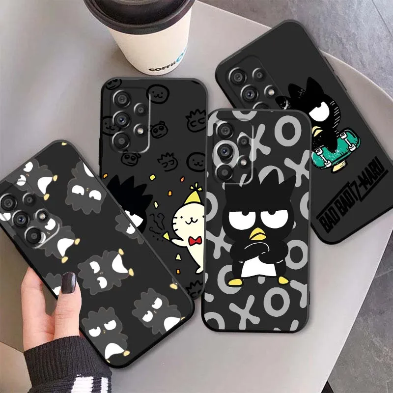

Sanrio Bad Badtz-Maru Cartoon For Samsung A73 A72 A71 A55 A54 A53 A52 A51 A13 A22 A16 A15 A05s A14 A05 A06 5G Black Phone Case