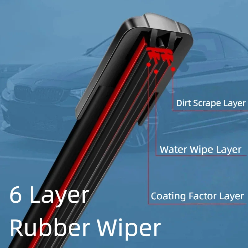 For Renault Koleos HY H45 2007-2016 Front Wiper Blades Set 2PC Windshield Rubber Brushes Auto Accessories 6