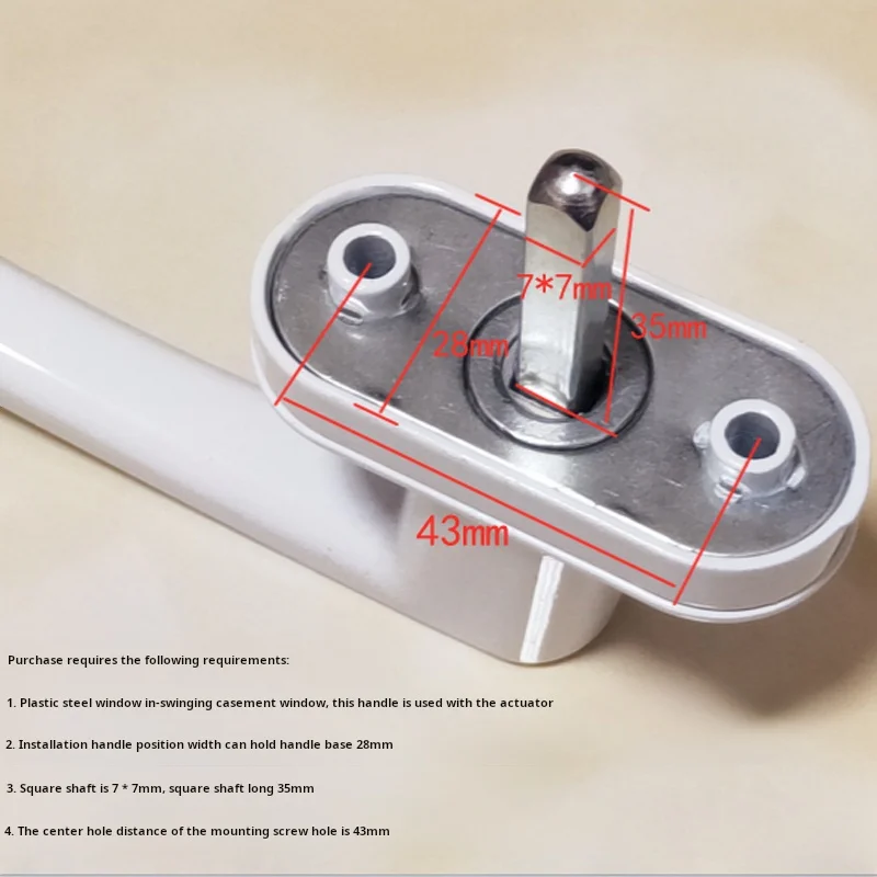Picture 4: Full Metal Handle Plastic Steel Window Handle Translation Push-pull Inner Window Opening Rotation Handle Linkage Handle