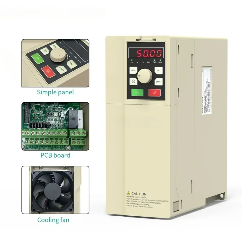 5.5KW Frequency Converter Inverter 220V 10HP 3 Phase Motor Speed Controller AC Drives VFD