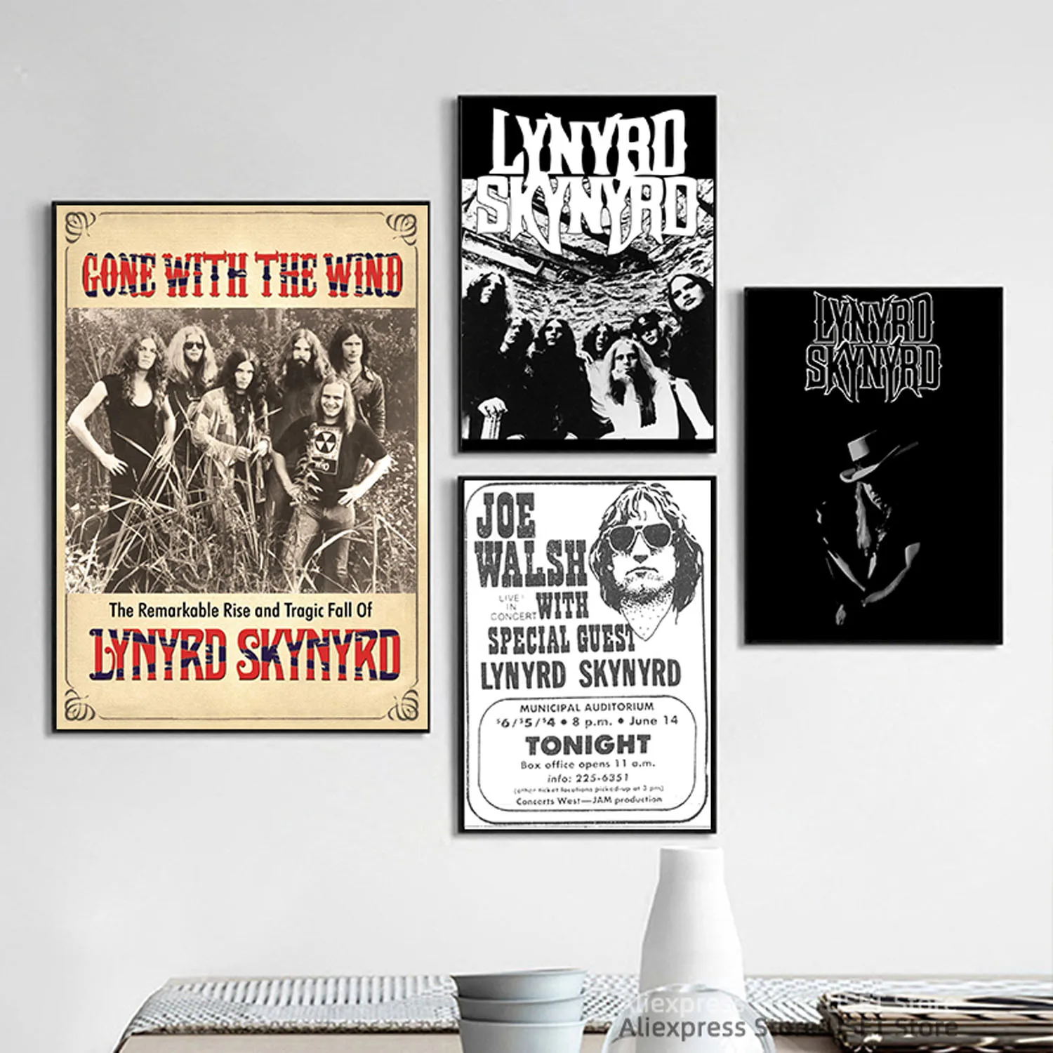 Lynyrd Skynyrd At Municipal Auditorium ,Singer Band Cover Album Music Star Celebrity Canvas Posters and Prints Canvases Painting