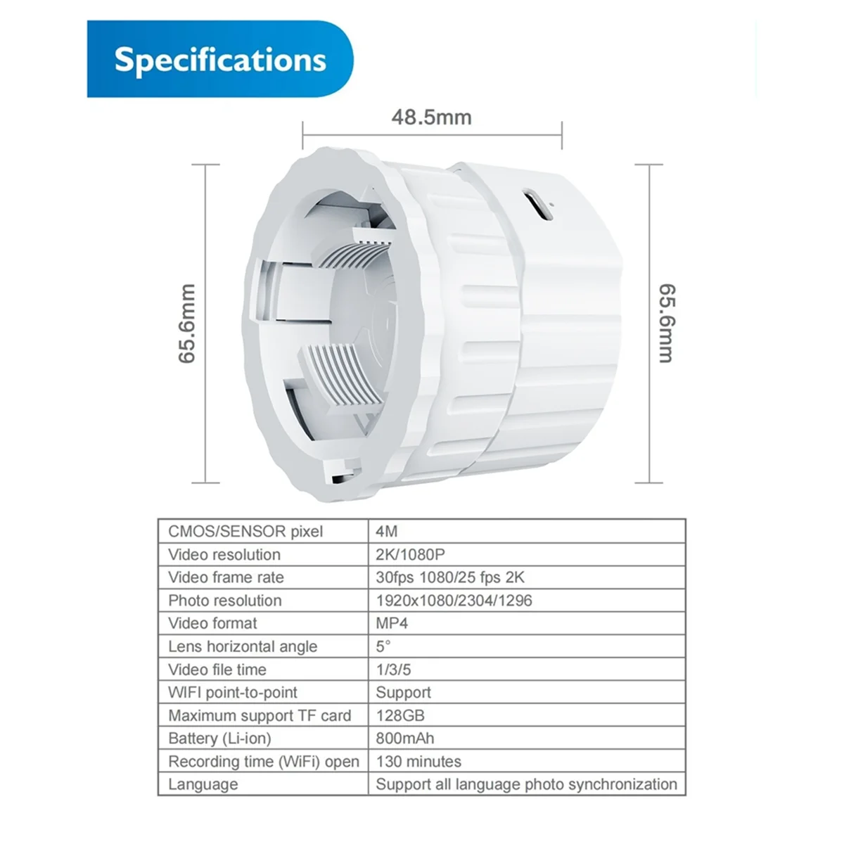 

PA-New 2k 4 Million High-Definition WiFi Electronic Eyepieces, Telescopes, Bird Watching and Other General-Purpose