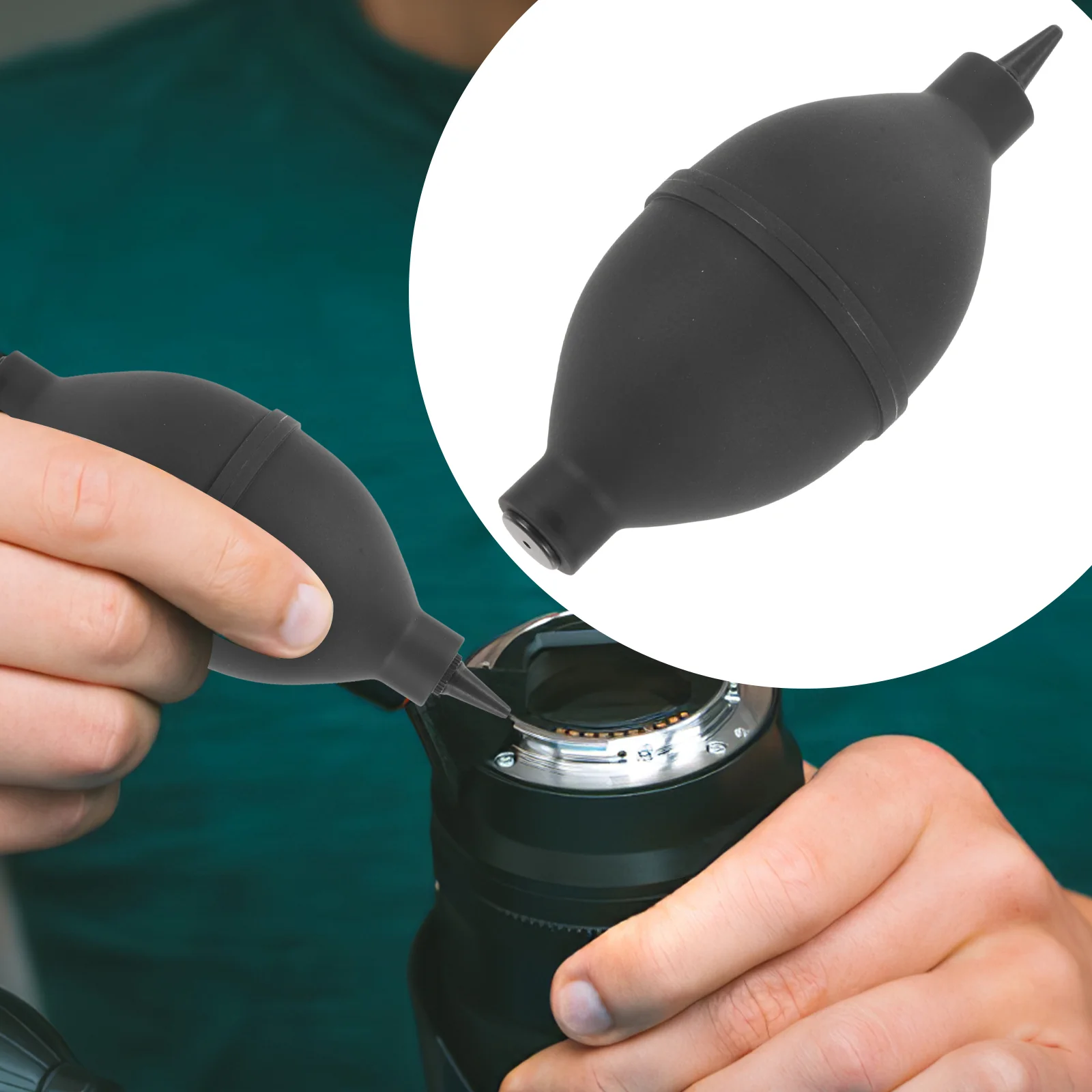 

Large Air Blower Black Metal Dust Cleaners Soft Tip for Computer Hardware Electrical Appliances Circuit Cleaning Supplies Camera
