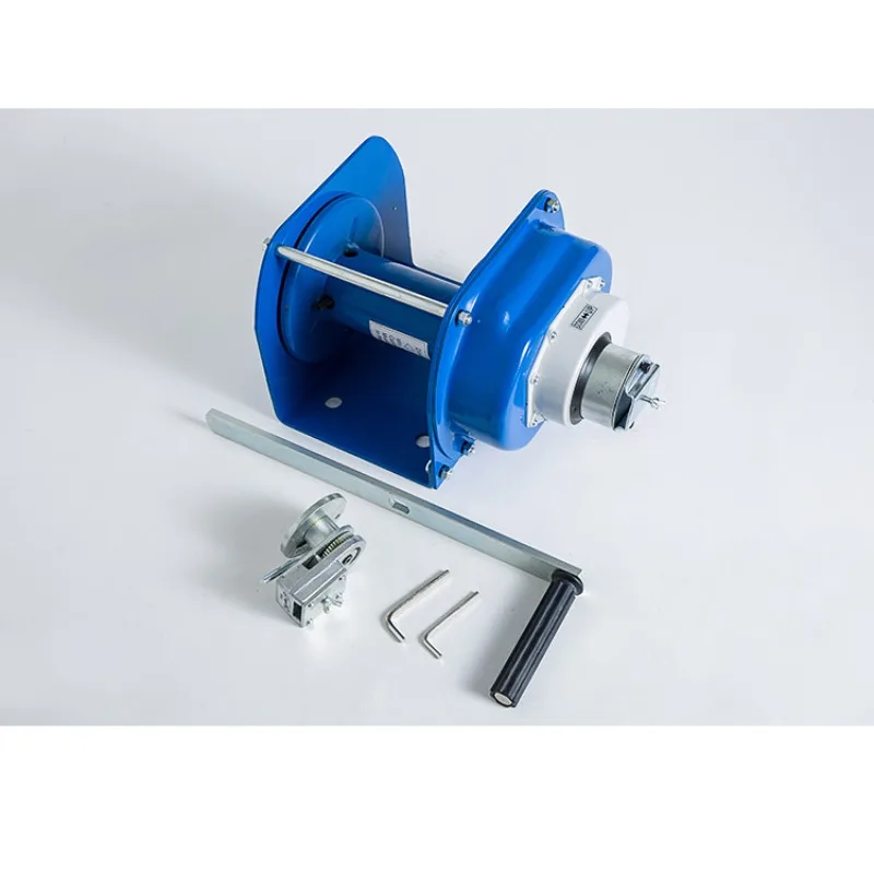 Stainless steel hoist winch for lifting with automatic braking system