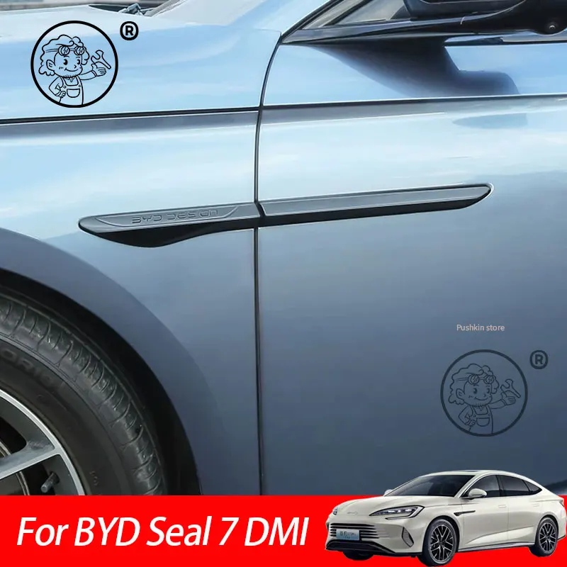 For BYD Seal 7 DMI SEAL 07 DMI 2025 2026 Car Leaf Board Decorative Sticker Modified ABS Leaf Plate Car Appearance Accessories