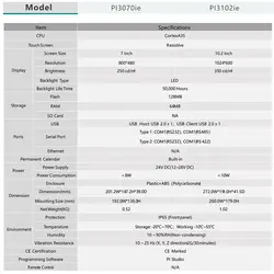 100% Brand New PI3070ig WIFI PI3070ig C P18070ig WIFI PI3070i 2S PI3070ie 7 Inch HMI Ethernet Human Machine Interface