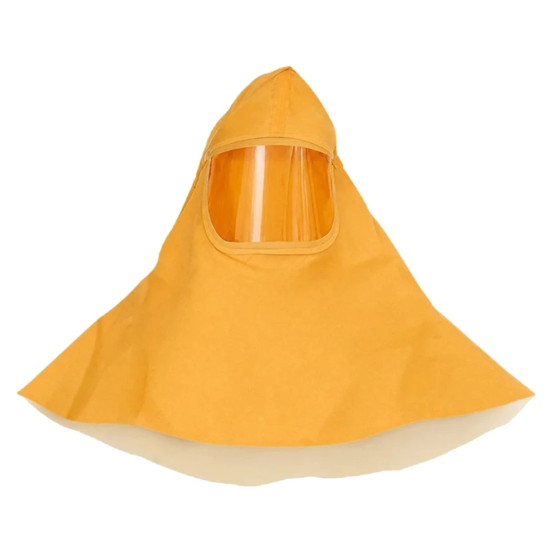 652F Wearable Head Covering with Waterproof Fabric and Clear Face Panel