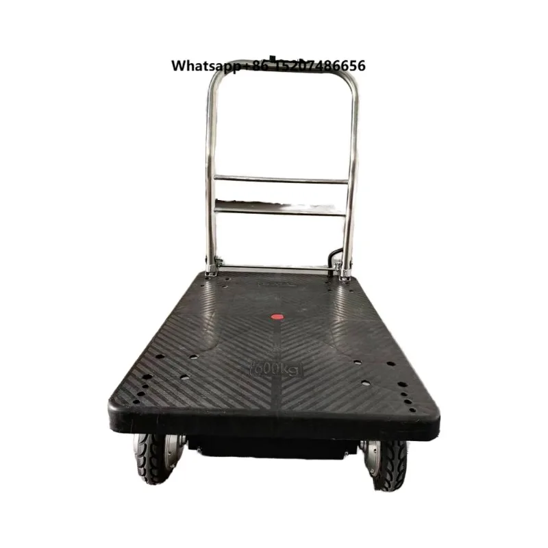 Smart Control 4-Wheel Electric Agricultural Wheelbarrow Removable Platform Steel Mesh Foldable OEM Customizable 250kg Capacity