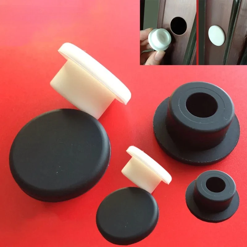 Black White Round Silicone Rubber Seal Hole Plugs Blanking End Caps Seal T Type Stopper 6.8mm~201.5mm Waterproof Sealing Plug