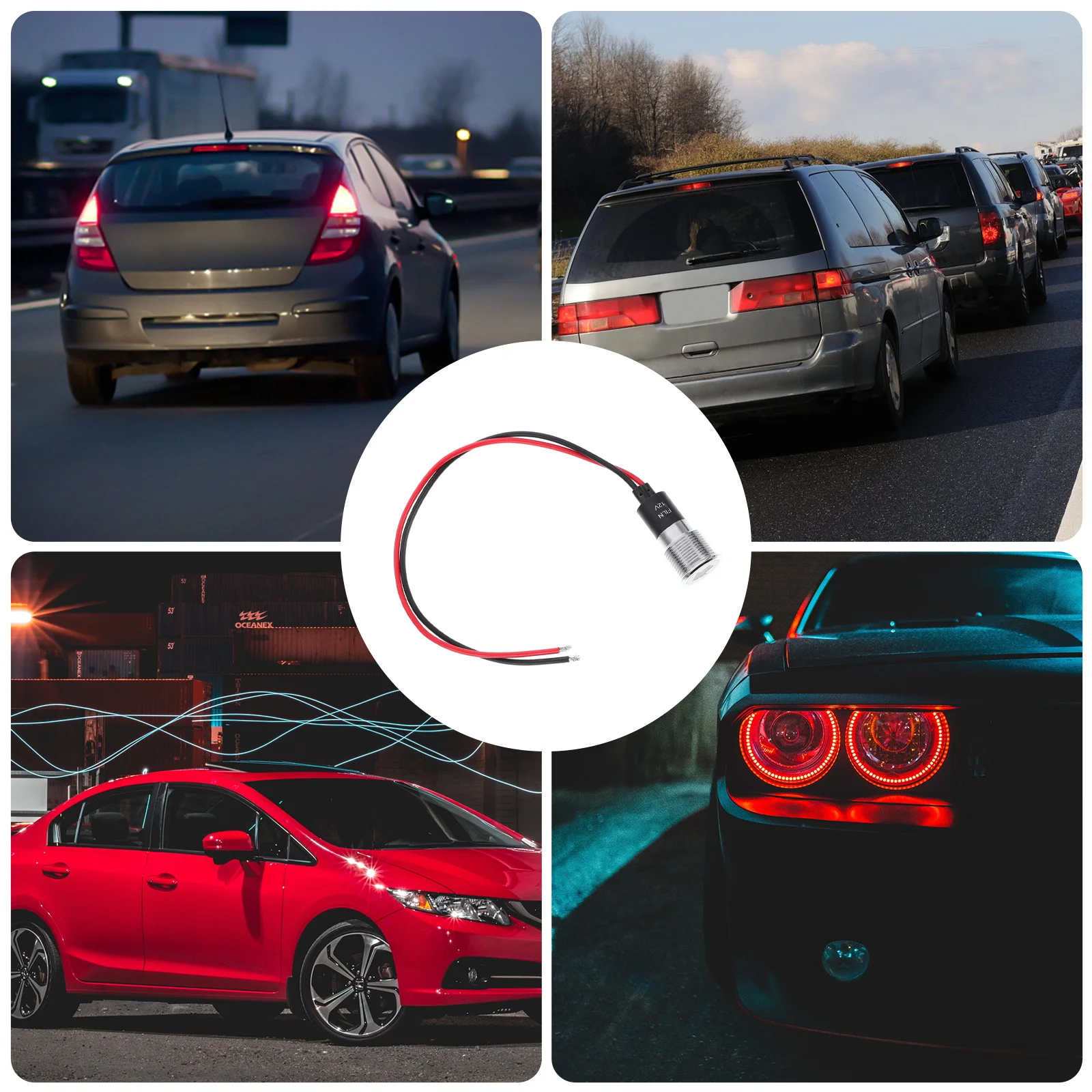

Waterproof LED Indicator Light Signal Lamp Copper Stainless Steel High-Quality LED Chips Bright Signal Truck Instrument