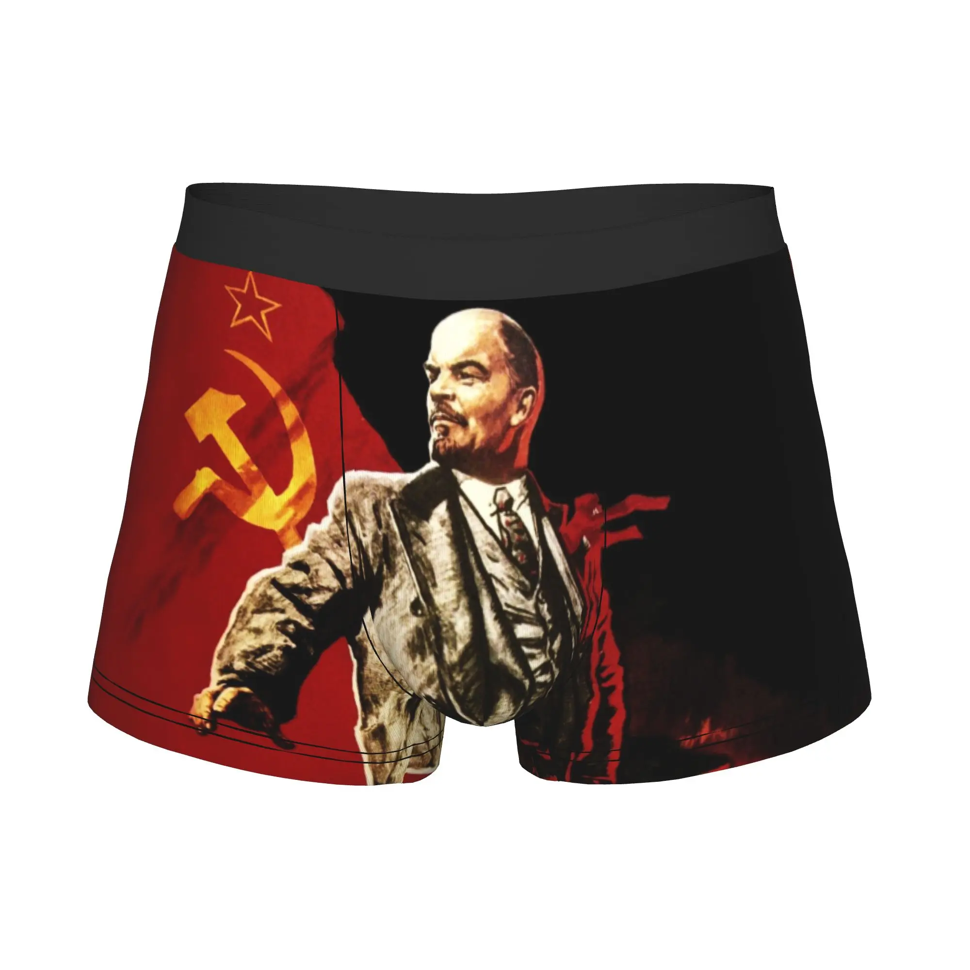 Vladimir Lenin Boxers Shorts Men Ussr Socialist Leader CCCP Communist Briefs Underwear Novelty Underpants