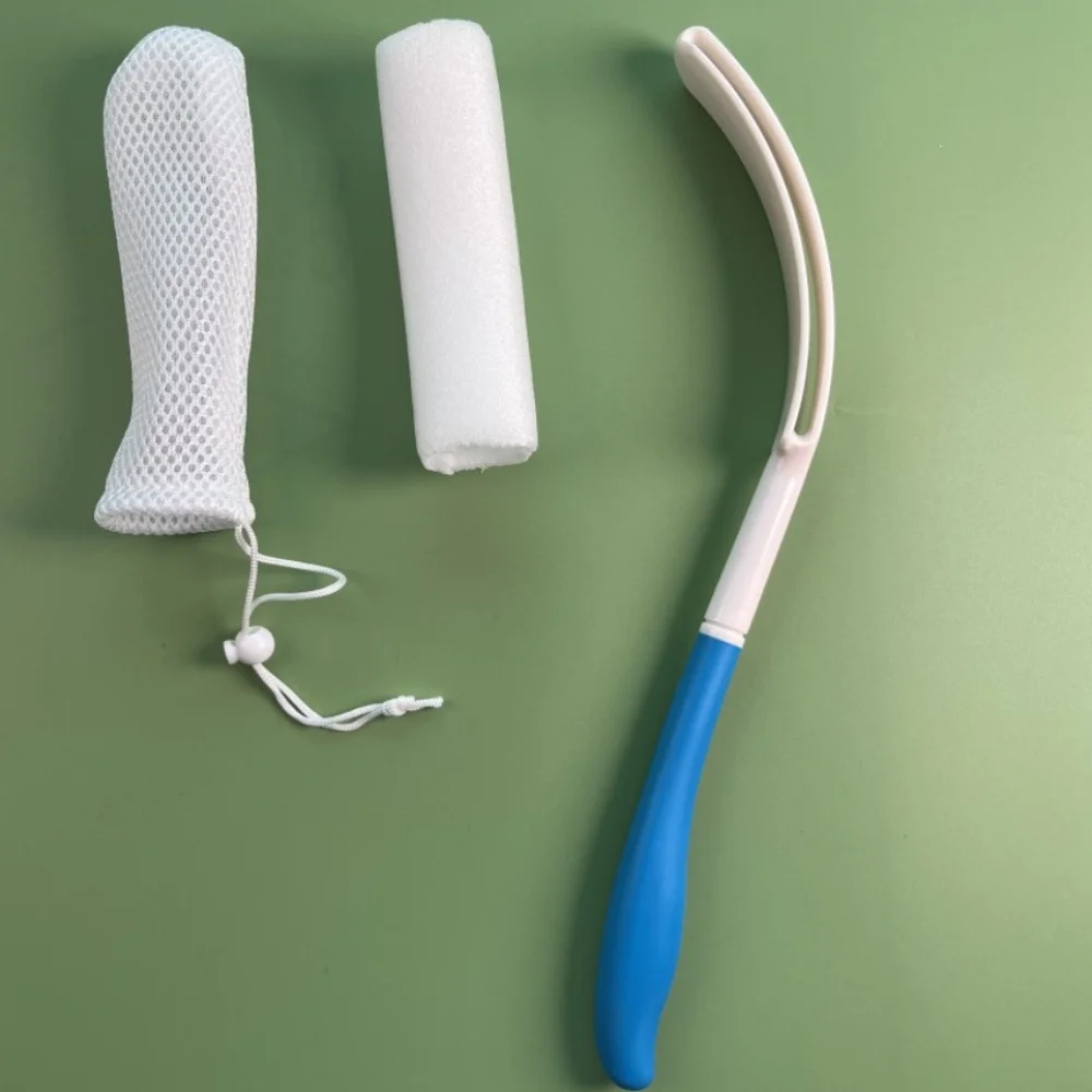 

Non-Slip Handle Back Shower Brush Long Handle Ergonomic Long Curved Shower Brush Plastic Exfoliating Bath Brush