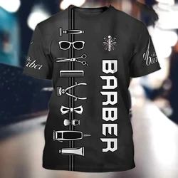 Sommer Mode Friseur Bild T-Shirts für Männer lässig 3D-Druck T-Shirts Hip Hop Persönlichkeit Rundhals ausschnitt Kurzarm