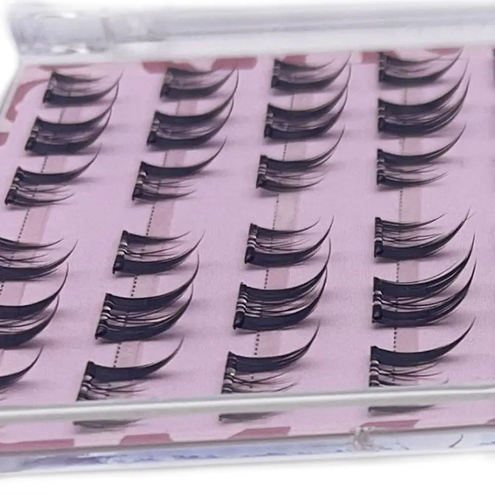 SelfกาวSelfกาวขนตาคลัสเตอร์ธรรมชาติWispy SelfกาวLash Clustersไม่จําเป็นต้องใช้กาวReusableกดบนขนตา