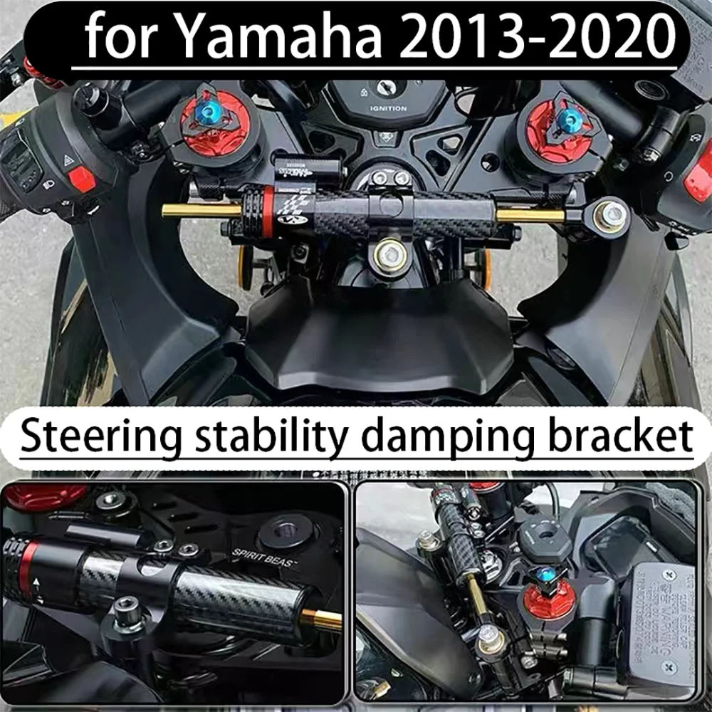 

For Yamaha MT-09 MT09 FZ09 FZ-09 2013-2020 2019 2018 2017 2016 MT-09 SP Motorcycle steering stability damping bracket installed