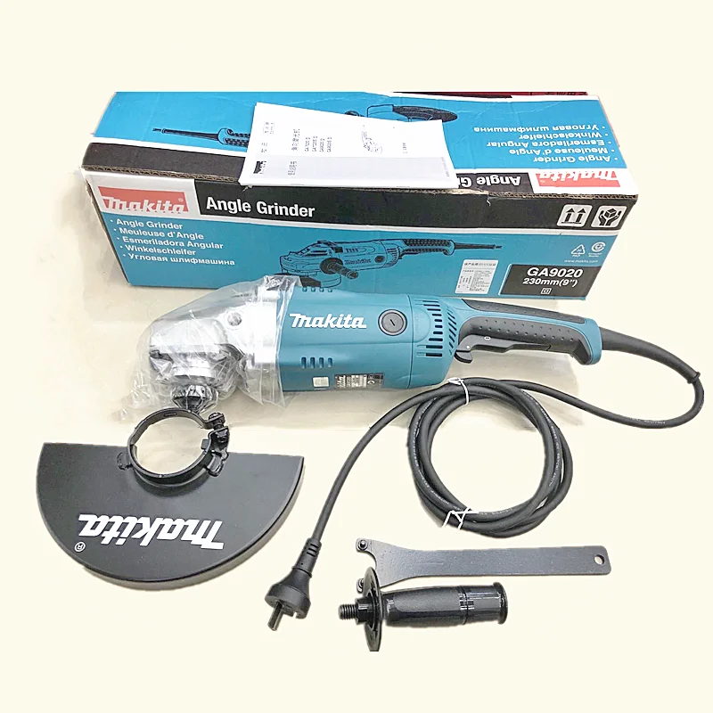 Original 2200W Heavy Duty 230mm 9 Inch Electric Angle Grinder with Wear Resistant Large-Capacity Durable Switch