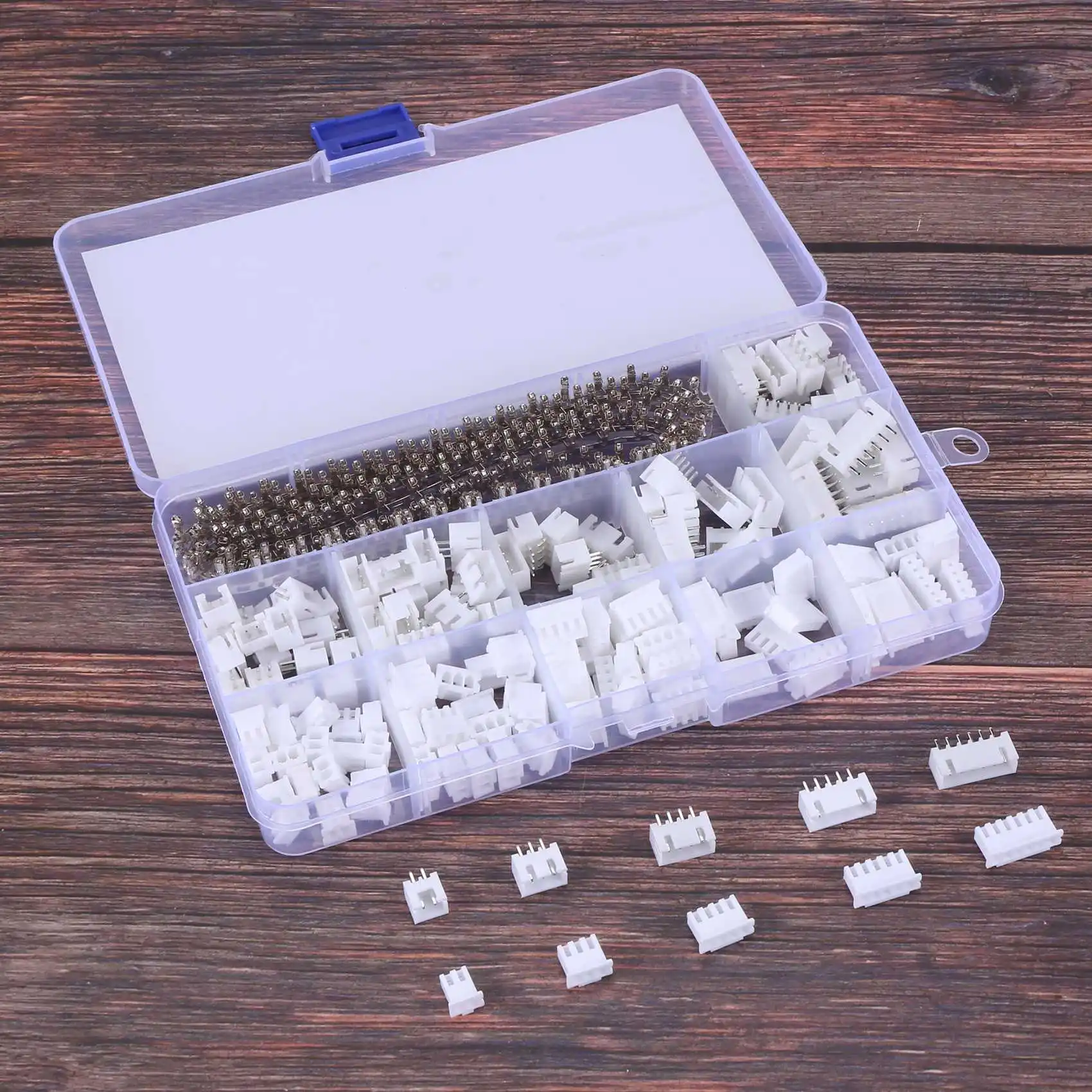 Nuovo kit connettore JST-XH da 460 pezzi da 2,54 mm con intestazione pin femmina da 2,54 mm e spina adattatore connettore alloggiamento 2/3/4/5/6 pin