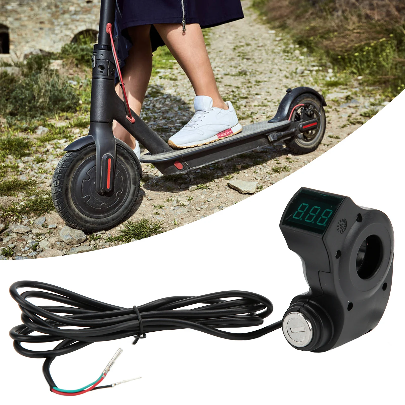 

3 Pin Electric Scooter Ignition Lock One Button Start Ignition Switch With Keys