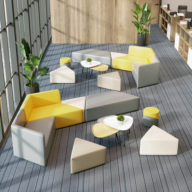 Resting area sofa combination creative simplicity modern training institution reception leisure personality meeting area direct
