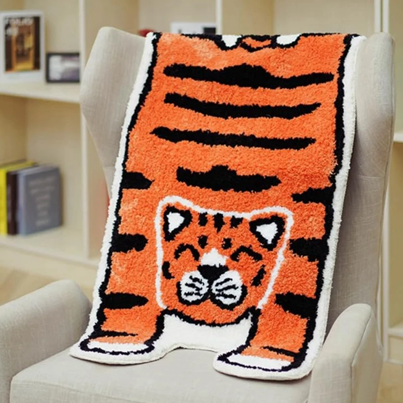 

Ковер в форме животного 60X120 см — ковер Kawaii Pink Leopard Tiger — нескользящий ковер в форме животного для прикроватной тумбочки или пола, прочный 60 х 120 см