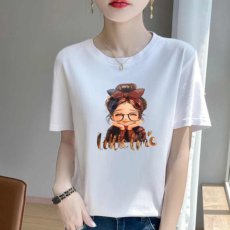 

Summer New Mercerized Cotton Loose Casual Short Sleeve T-Shirt Men's Solid Color Round Neck Cotton Shirt