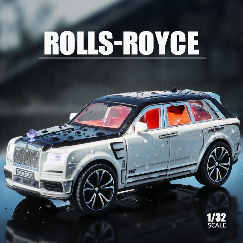 

1:32 Rolls Royce Cullinan Masory SUV Alloy Luxy Car Model Simulation Diecasts Metal Toy Car Model Sound and Light Childrens Gift