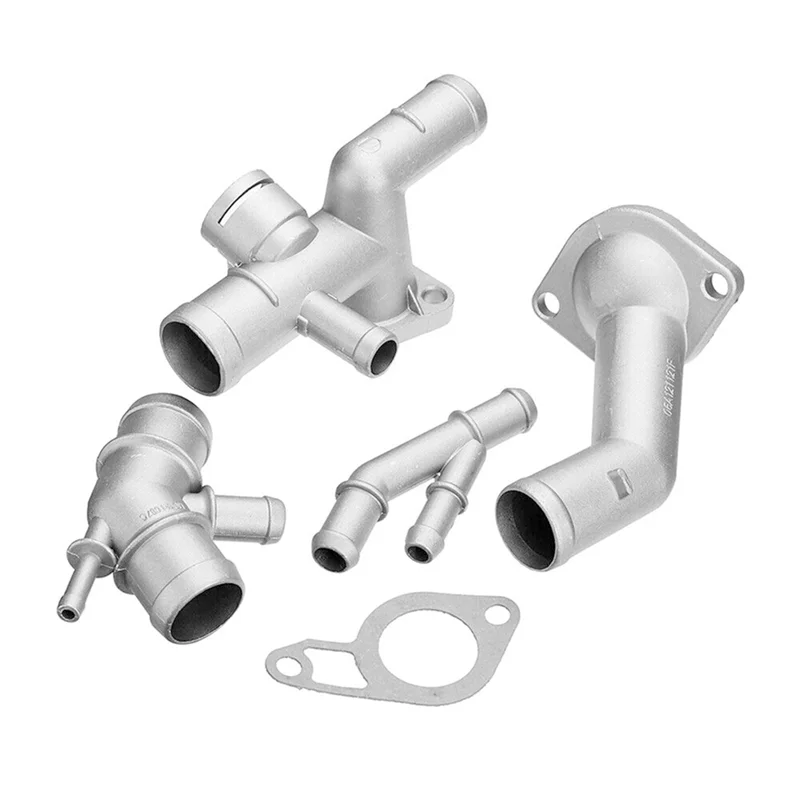 

5Pcs Set 06A121132A Replacement For VW MK4 1.8T TT Aluminum Coolant Flange Upgrade Kit Engine Cooling Coolant