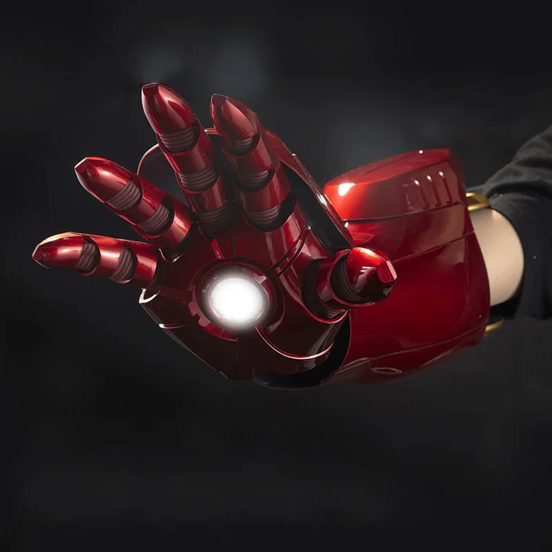 1/1 Iron Man  Wearable Mk5 Helmet Mk7 Arm Armor Glowing Glove Mechanical Sound Effect The Avengers Remote Control Toy Model Gift