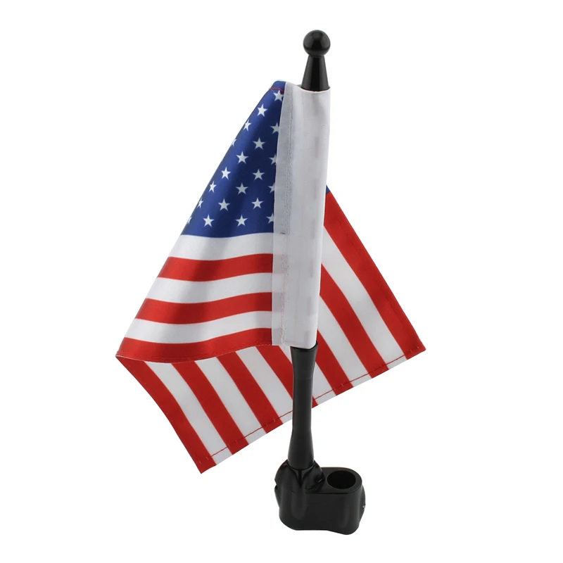 Motocycle Side Mount Luggage Rack Antenna Vertical America Unite States US Flag Pole for Honda GoldWing GL1800 GL1500 2001-12