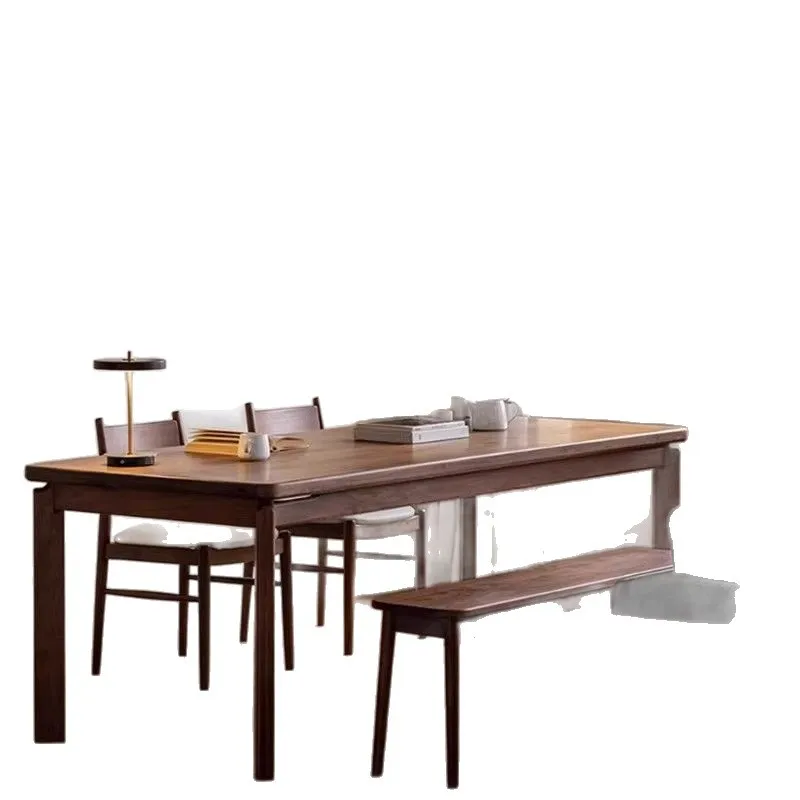 

Nordic solid wood desk black walnut solid wood computer table living room calligraphy table writing table solid wood large board