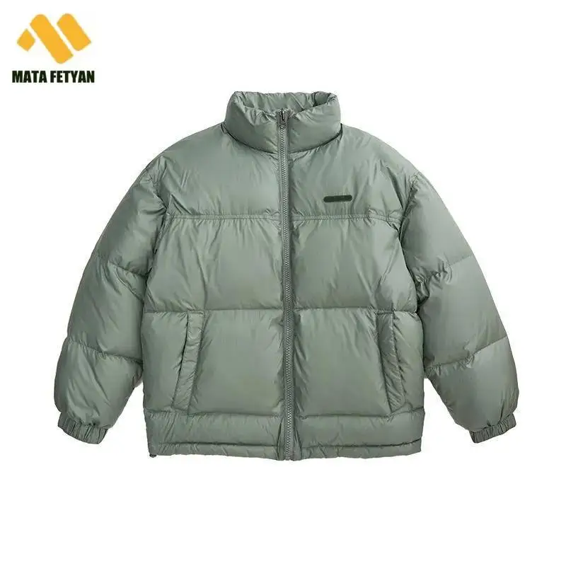 Winter Parkas Men Stand Collar Jacket New Thicken Warm Harajuku Coat Male Casual Zipper Fashion Jackets Women Windproof Outwear