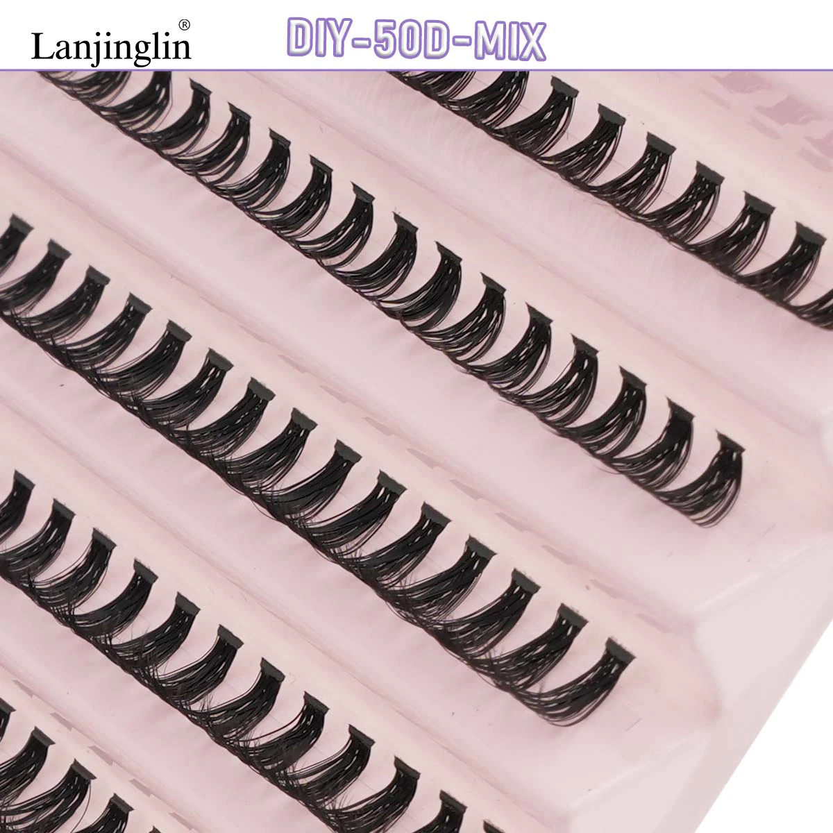 New 10Rows Individual Lashes Kit Natural Long DIY Cluster Eyelashes with Lash Bond and Seal Extension Kit Makeup Tools Faux Cils